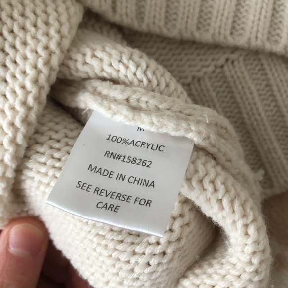 Altar'd State Cream Crew Neck Sweater with Textured Knit - Picture 6 of 7